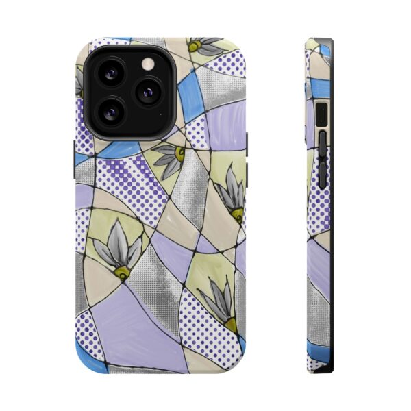Wave Tiles | Floral Magnetic Tough Case for iPhone - Image 57