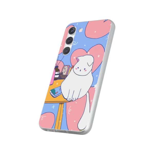 White Cat Flexi Cases For Samsung and iPhone - Image 220