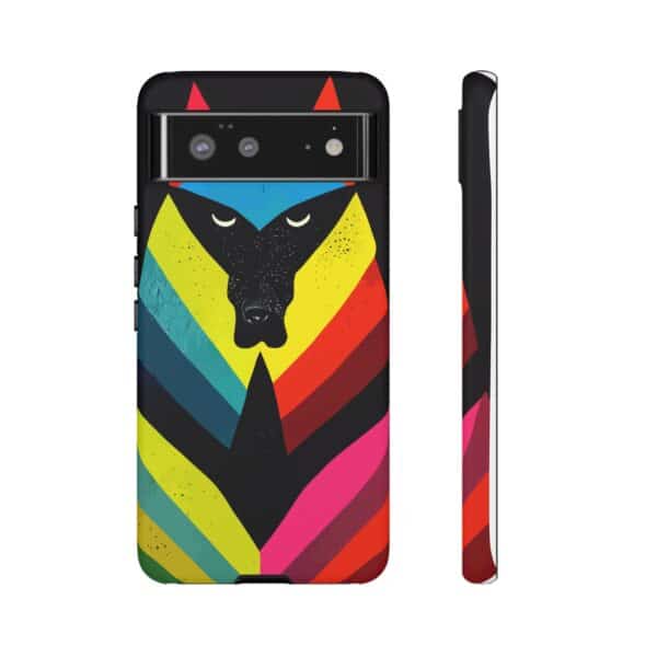 Rainbow Designs Wolf Head On Tough Cases Custom Phone Cases For iPhone Google Pixel and Samsung Series. - Image 73
