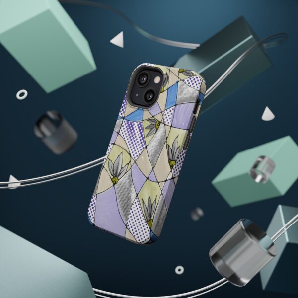 Wave Tiles | Floral Magnetic Tough Case for iPhone - Image 51