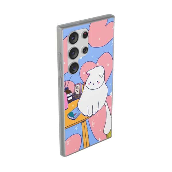 White Cat Flexi Cases For Samsung and iPhone - Image 223