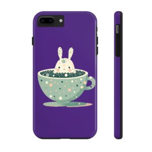 Cute Bunny in a Coffee Cup On Tough Phone Cases, Case-Mate Custom Phone Case For iPhone Series