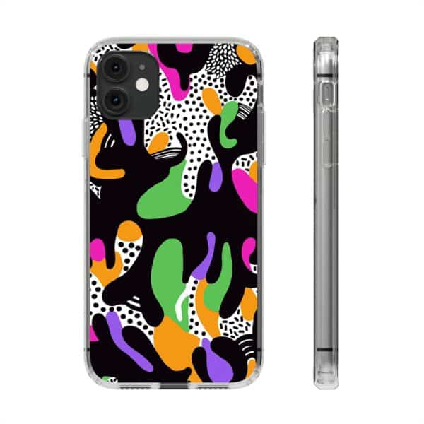 Colorful shapes Clear Cases For Samsung iPhone - Image 34