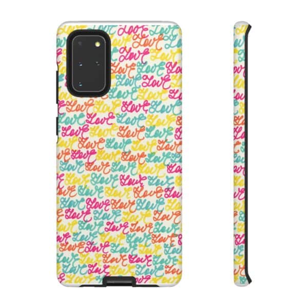 Colorful Love Letters Tough Cases Custom Phone Cases For iPhone Google Pixel and Samsung Series - Image 30