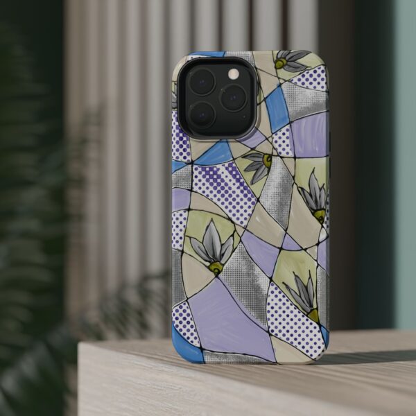 Wave Tiles | Floral Magnetic Tough Case for iPhone - Image 64