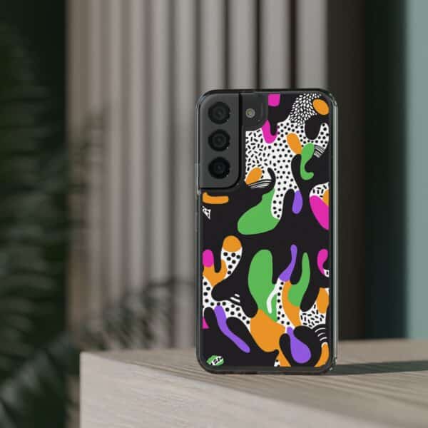 Colorful shapes Clear Cases For Samsung iPhone - Image 45
