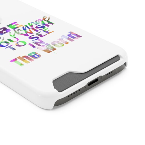 "Be The Change" Phone Case Card-Holder For iPhone 13 Pro With Card Holder - Image 10