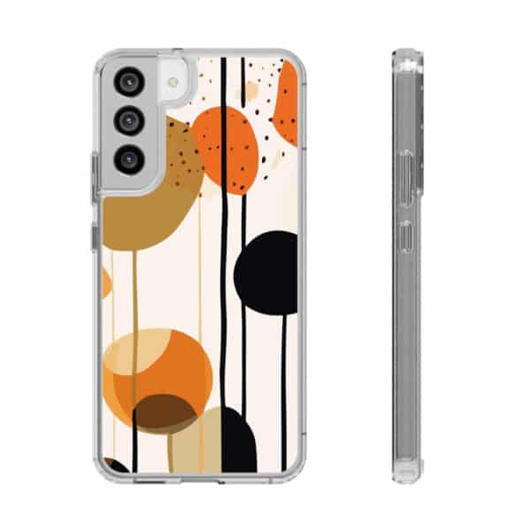 Orange Floral and Polka Dot Clear Cases - Image 46