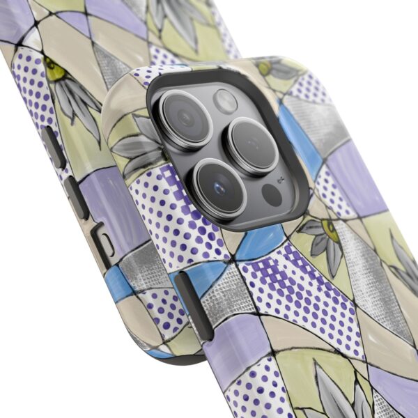 Wave Tiles | Floral Magnetic Tough Case for iPhone - Image 78