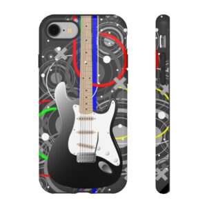 Rainbow Designs Guitar On Tough Cases Custom Phone Cases For iPhone Google Pixel and Samsung Series.