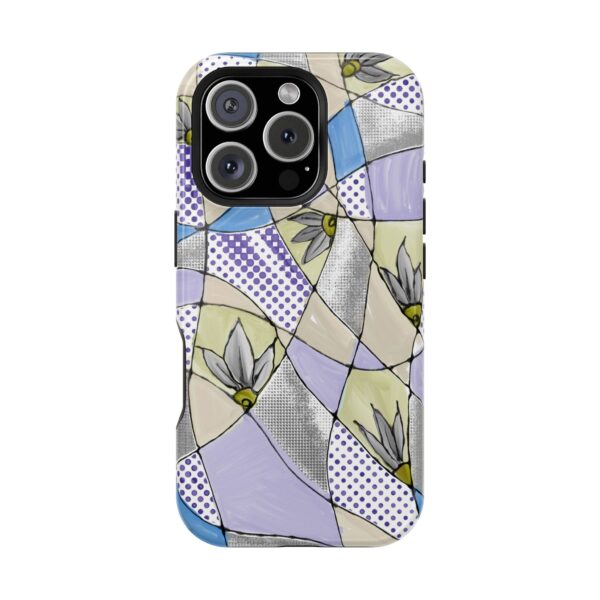 Wave Tiles | Floral Magnetic Tough Case for iPhone - Image 113