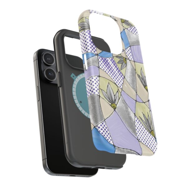 Wave Tiles | Floral Magnetic Tough Case for iPhone - Image 84