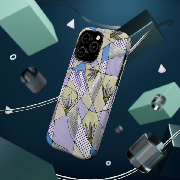 Wave Tiles | Floral Magnetic Tough Case for iPhone - Image 35
